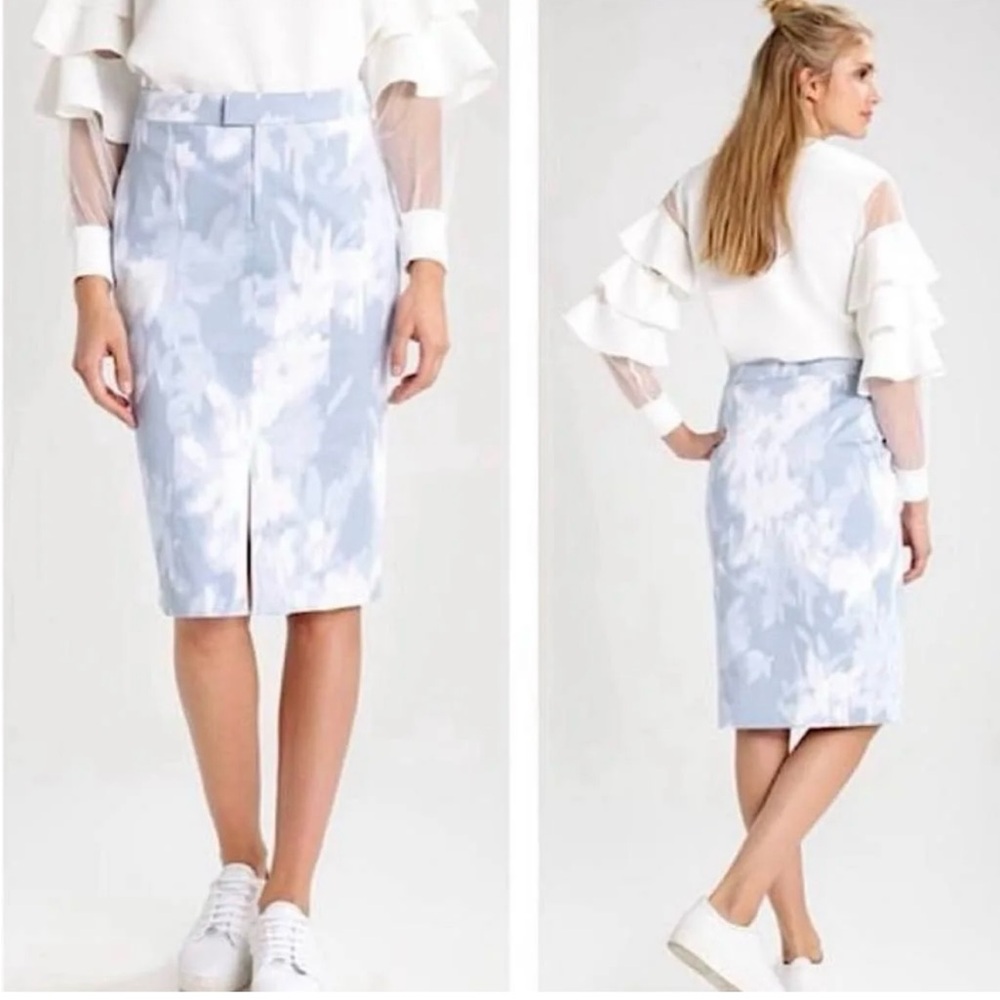 Banana Republic Womens Skirts Banana Republic Loren Floral Pencil Midi Skirt